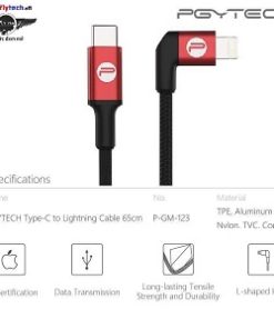 Cáp kết nối OTG - PGYtech Type C to lightning cable 65cm