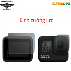 Bộ phim bảo vệ Sunnylife Ống kính cường lực Mặt sau Bảo vệ màn hình mặt trước cho GoPro Hero 8 Black