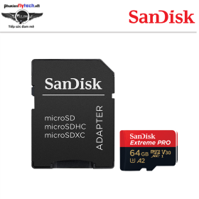Thẻ nhớ MicroSD 64GB/128GB Sandisk Extreme Pro